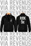 Biker Printed Unisex Zippered High Collar Sweatshirt