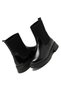 Women's Black Short Ankle Chelsea Boots Flexible Knitwear Comfortable Sole Boots - 3