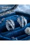 Brass Silver Color Zircon Stone Knot Hoop Model Earrings