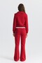 Zippered Sweatshirt and Bell-Bottom Sweatpants Set - 8