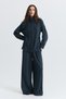 Soft Textured Belted Jacket and Trousers Set