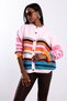 Pink Striped Soft Textured Cardigan 5611 - 2