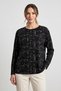 Printed Patterned Glittery Lycra Slit Women's Mother Combed Cotton Blouse