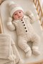 Girl Boy Unisex 5-Piece Luxury Knitwear Newborn Baby Hospital Discharge Set with Plush Lining and Blanket in Boxed Gift - 3