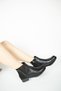 Jayla Genuine Leather Floater Rubber Detailed Zippered Daily Low Heeled Women's Boots Real Leather Black - 6