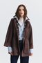 Waxed Look Velvet Collar Jacket