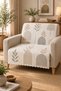 Multi-Purpose Modern Bohemian Velvet Sofa Cover, Sofa Bed Cover Set with Non-Slip Foam 3,3,1,1 - 4