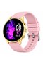 OA96 Pro Smartwatch for Women – AMOLED Display, Bluetooth Calling, Fitness Tracker, 2 Straps, Pink Gold Smart Watch - 2
