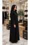 Abaya Set + Attached Fabric Overlay - 2