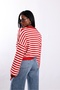 Red Striped Oversize Sweater 5563 - 6