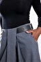 Gray Belted Wide-Legged Trousers 5195 - 6