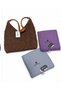 Sikkhome Prime Plum Scarf & Elegant Silver Scarf and Bag Triple Elegance Set - 4