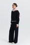 Crew Neck Sweatshirt and Wide Leg Pants Set - 2