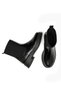 Women's Black Short Ankle Chelsea Boots Flexible Knitwear Comfortable Sole Boots - 4