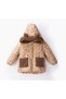 Front Pocket Fleece Hooded Boys' Coat - 3