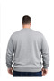 Gray Crew Neck Knitwear Plus Size Men's Sweater - 2
