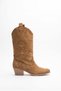 Sara Women's Western Printed Tan Cowboy Boots - 6