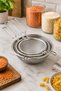 3-Piece Wire Strainer Set 14 16 20 cm Stainless Steel Fine-Pore Strainer with 2 Handles - 3