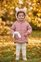 Rabbit Figured Fleece Inside Thick Winter Coat for Girls - 2