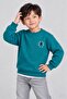 Boys' 2-Piece Sweatshirt Set with Spider Embroidery and Print Detail - 4
