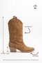 Sara Women's Western Printed Tan Cowboy Boots - 2