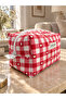 Red Heart Gingham Patterned Quilted Handmade (Medium Size) Makeup Bag – Travel Bag - 5