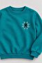 Boys' 2-Piece Sweatshirt Set with Spider Embroidery and Print Detail - 2