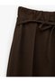 Loose Cut Balloon Fit Barrel Pants with Tie-Up Detail - 7