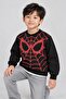 Boys' 2-Piece Sweatshirt Set with Spider Embroidery and Print Detail - 7