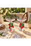 Raspberry Glass Figured Cocktail Glass Set of 2