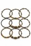 Women's 11 Piece Bohemian Jewelry Set 45 cm and 70 cm 2 Necklaces + 9 Elastic Bracelets Gold Anthracite Beaded Set - 3