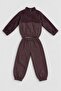 Unisex Children's Plush Zippered Fleece Tracksuit Set
