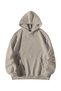 Unisex Cream Oversize Hoodie - Too Much Cute Cat Meow Printed 3 Thread Threaded Hooded Sweatshirt - 2
