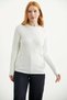 Motifed Comfortable Fit Knitwear Sweater - Bone Color - 3