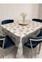Transparent Patterned Tablecloth, Thin Transparent Protective Cover, Wipeable Flexible Table Cover