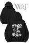 One Piece New World Back Printed Zippered Hooded Black Cardigan (2 Yarns)