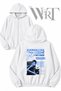 Back Printed Zippered Hooded White Cardigan for Deftones 7 (2 Yarn)
