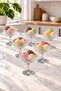 Parla Series 6-Piece Footed Glass Bowl Set Multi-Colored Titanium Coated Snack Bowl Presentation Bowl Dessert Bowl Gift Dowry Box - 3