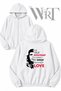 Che Guevara 3 a Back Printed Zippered Hooded White Cardigan (2 Yarns)
