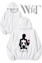 Death Note Shinigami 2 Back Printed Zippered Hooded White Cardigan (2 Yarn)