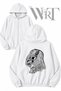 Star Wars 5 Back Printed Zippered Hooded White Cardigan (2 Yarns)