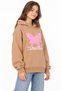 21510-26 Girl's 2-Thread Raster Butterfly Printed Hooded Sweatshirt 13–16 Years - 4