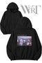Slowdive Concert Back Printed Zippered Hooded Black Cardigan (2 Yarn)