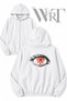 Red Hot Chili Peppers 5 Back Printed Zippered Hooded White Cardigan (2 Yarn)