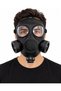 Black Gas Mask Lookalike Party Mask – Halloween Costume Accessory with Adjustable Elastic