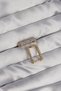 Brass Gold Color Zircon Stone Rectangular Model Seranay Earrings - - 2