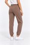 Women's Brown Sweatpants with Soft 3-Thread Elastic Cuffs - 6