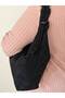Women's Suede Hobo Shoulder Bag with Drawstring Detail Casual Bag - 3