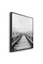 Monochrome Boardwalk Nature Wall Art | Portrait Framed Canvas Print | Luxury Modern Botanical Decor for Living Room - 3