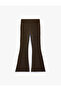 Slim Fit Glittery Spanish Flare Pants - 2